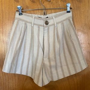 NWT High Rise Stripe Zara Shorts - Sz xs